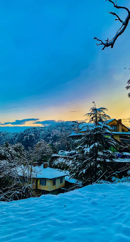 Shimla's charming mix of colonial architecture and modern buildings scattered across the rolling hills