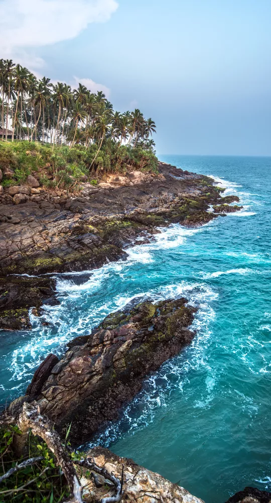 Tropical beach in Sri Lanka.