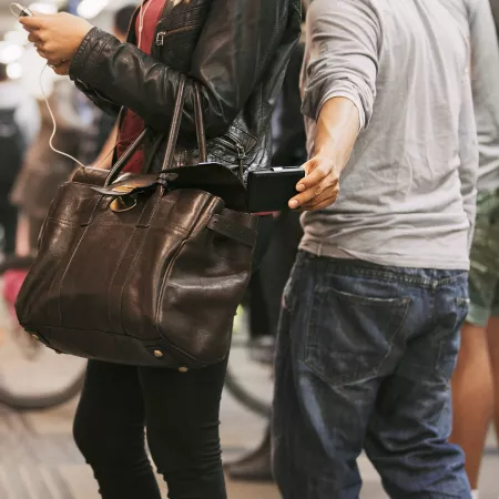 Pickpockets are enticed by showy objects