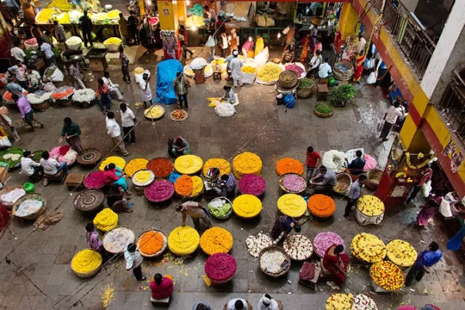 Enjoy an evening at KR Market in Bangalore.