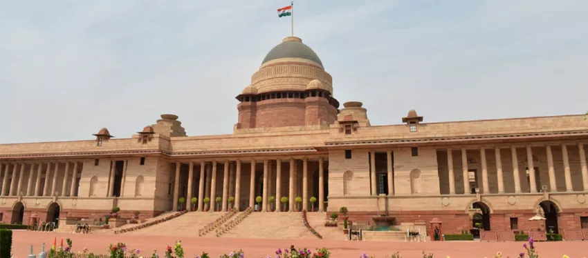 End your trip at Rashtrapati Bhavan