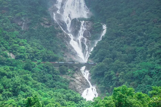 5. Gaze at the mighty Dudhsagar Falls